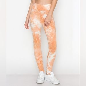 Baked Peach Tie-Dye Leggings